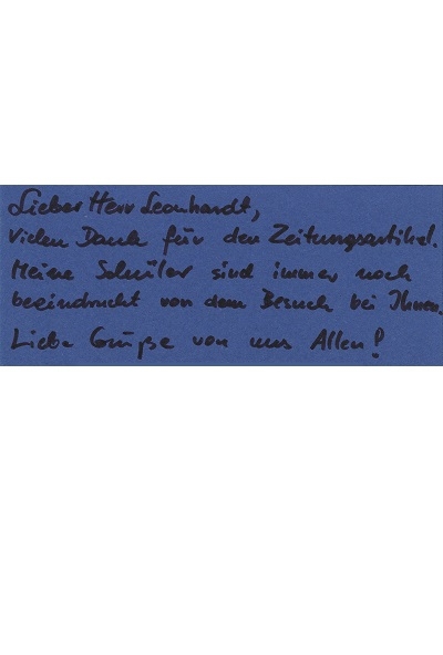 Eine paar Schüler haben uns Besucht