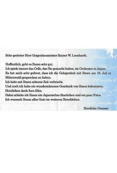 Grüße und ein Danke aus Japan