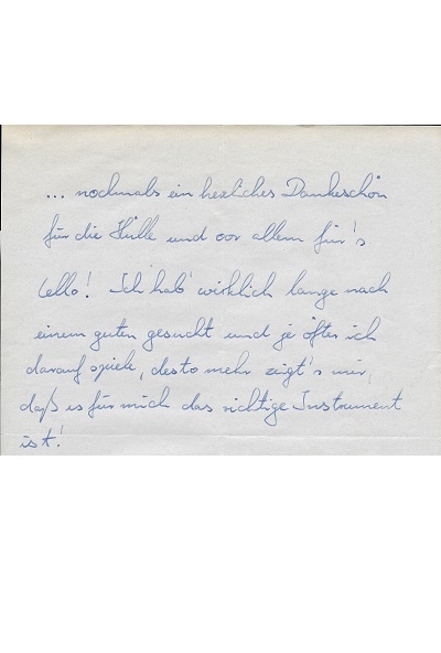 Ein zufriedener Cellokunde