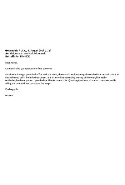 Ein zufriedener Geigenspieler