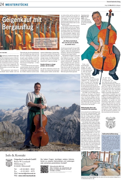 &quot;Geigenkauf mit Bergausflug&quot; Deutsche Handwerks Zeitung