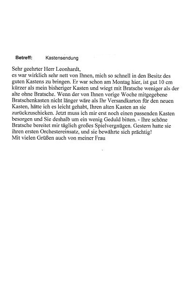 Eine unserer Bratschen wird freudig im Orchester gespielt