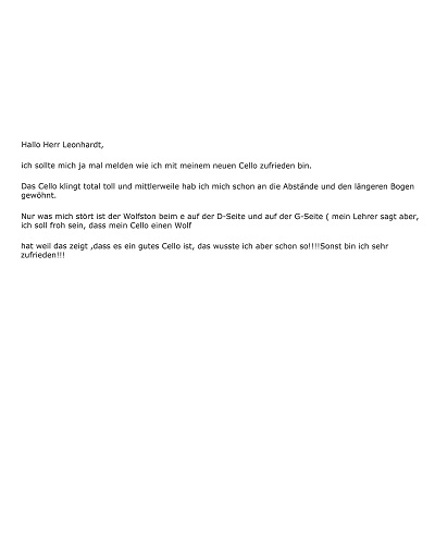 Ein zufreidener Cellist