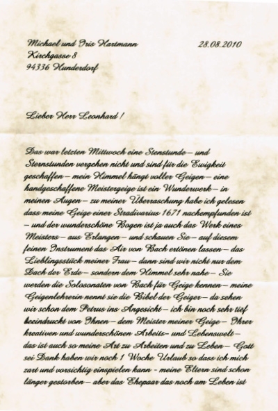 Ein glücklicher Kunde - 28.08.2010